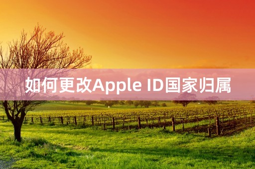 如何更改Apple ID国家归属