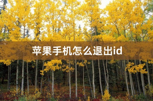 苹果手机怎么退出id