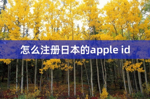 怎么注册日本的apple id