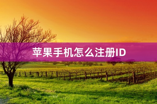 苹果手机怎么注册ID