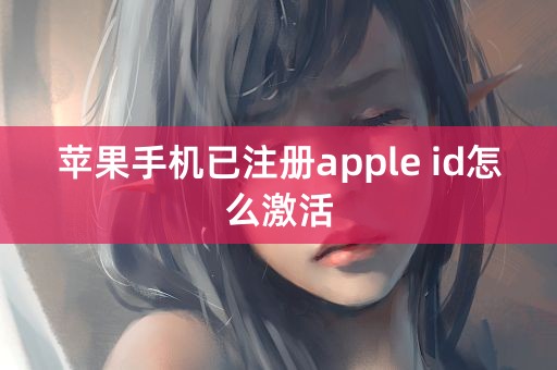 苹果手机已注册apple id怎么激活