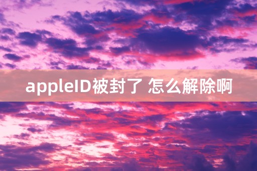 appleID被封了 怎么解除啊