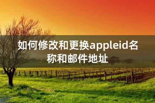 如何修改和更换appleid名称和邮件地址