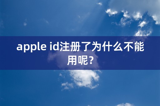 apple id注册了为什么不能用呢？