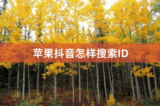 苹果抖音怎样搜索ID