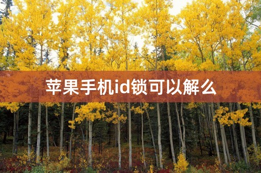 苹果手机id锁可以解么