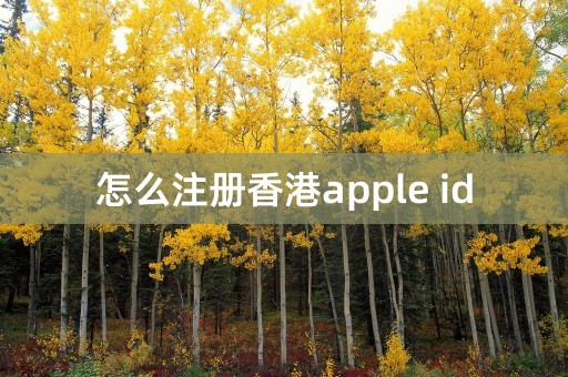 怎么注册香港apple id