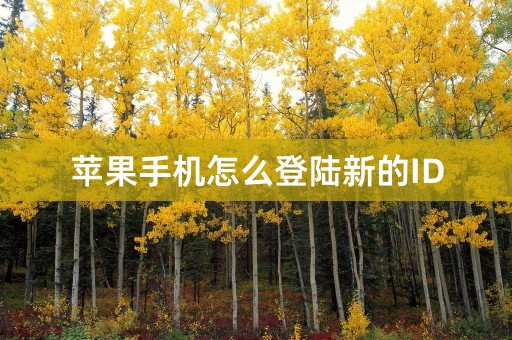 苹果手机怎么登陆新的ID