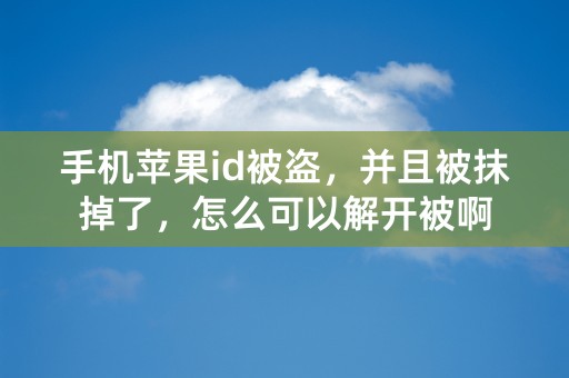 手机苹果id被盗，并且被抹掉了，怎么可以解开被啊