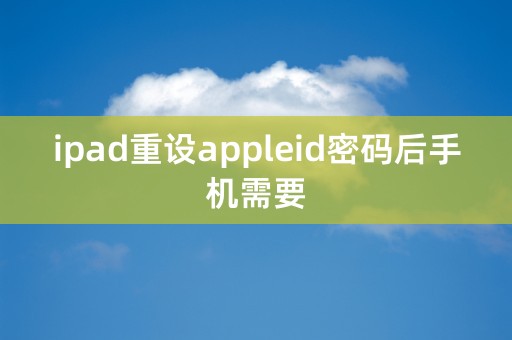 ipad重设appleid密码后手机需要