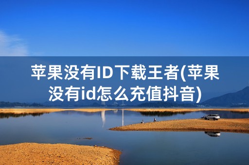 苹果没有ID下载王者(苹果没有id怎么充值抖音)