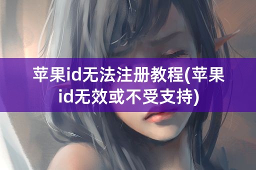 苹果id无法注册教程(苹果id无效或不受支持)