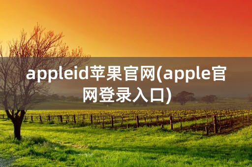 appleid苹果官网(apple官网登录入口)