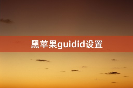 黑苹果guidid设置