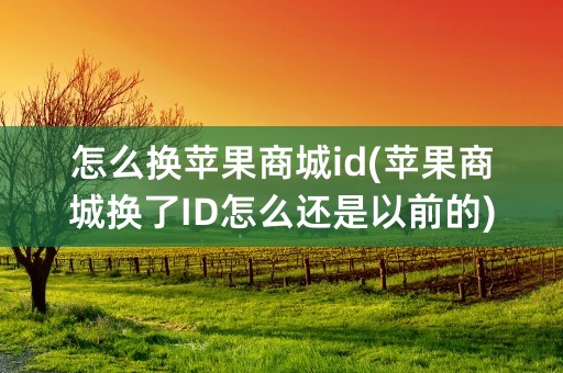 怎么换苹果商城id(苹果商城换了ID怎么还是以前的)