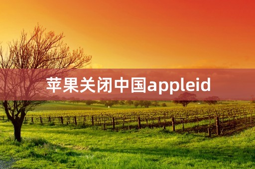 苹果关闭中国appleid