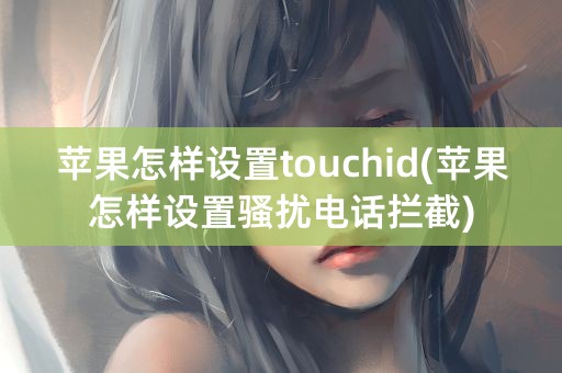 苹果怎样设置touchid(苹果怎样设置骚扰电话拦截)