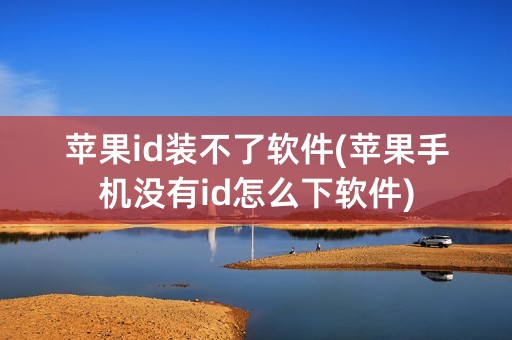 苹果id装不了软件(苹果手机没有id怎么下软件)