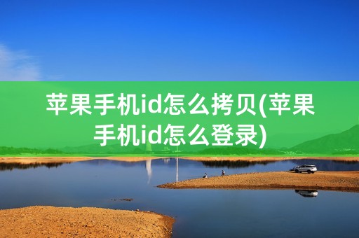 苹果手机id怎么拷贝(苹果手机id怎么登录)