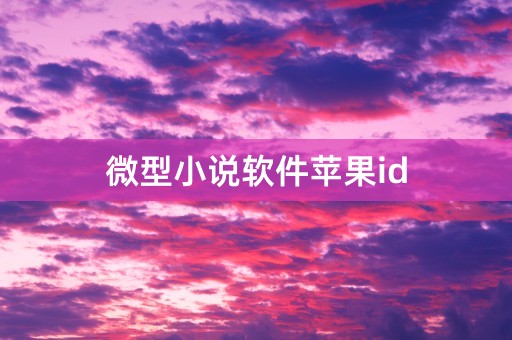 微型小说软件苹果id