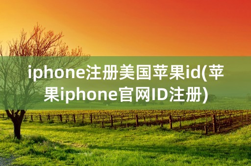 iphone注册美国苹果id(苹果iphone官网ID注册)