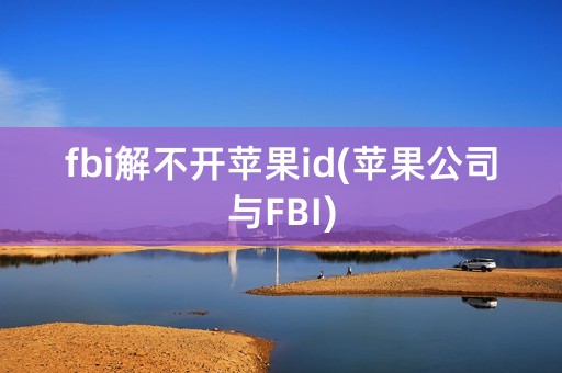 fbi解不开苹果id(苹果公司与FBI)