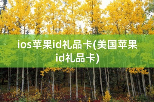 ios苹果id礼品卡(美国苹果id礼品卡)