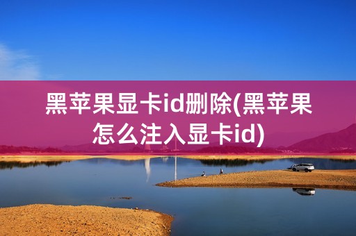 黑苹果显卡id删除(黑苹果怎么注入显卡id)