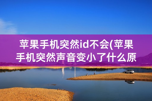 苹果手机突然id不会(苹果手机突然声音变小了什么原因)