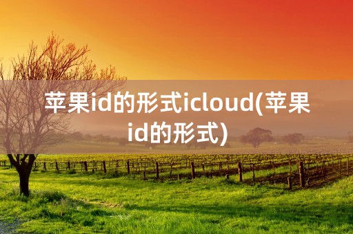 苹果id的形式icloud(苹果id的形式)