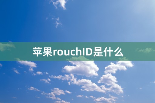 苹果rouchID是什么