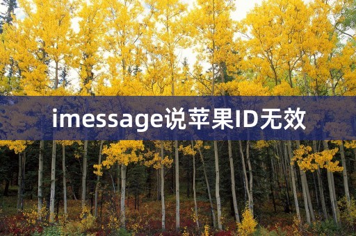 imessage说苹果ID无效