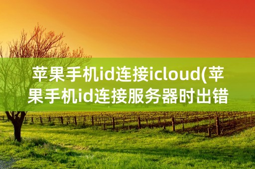 苹果手机id连接icloud(苹果手机id连接服务器时出错怎么办)