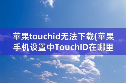 苹果touchid无法下载(苹果手机设置中TouchID在哪里)