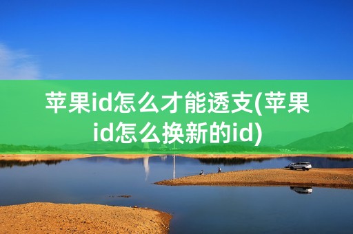 苹果id怎么才能透支(苹果id怎么换新的id)