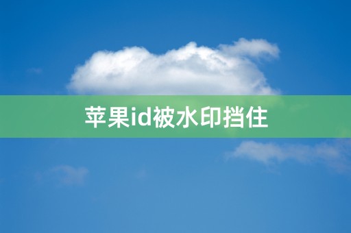 苹果id被水印挡住