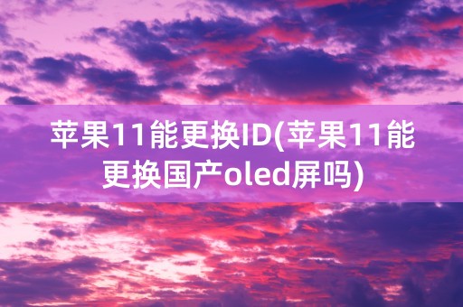 苹果11能更换ID(苹果11能更换国产oled屏吗)