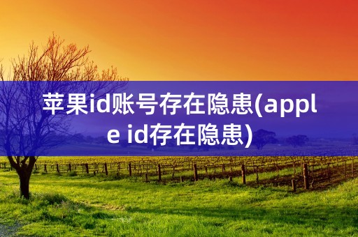 苹果id账号存在隐患(apple id存在隐患)