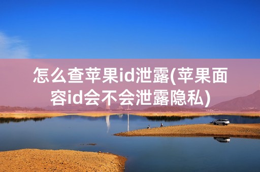 怎么查苹果id泄露(苹果面容id会不会泄露隐私)