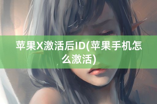 苹果X激活后ID(苹果手机怎么激活)