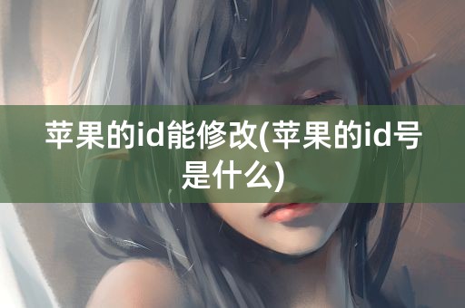 苹果的id能修改(苹果的id号是什么)