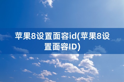 苹果8设置面容id(苹果8设置面容ID)