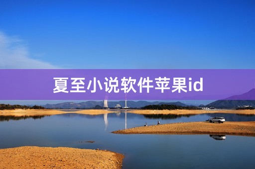 夏至小说软件苹果id