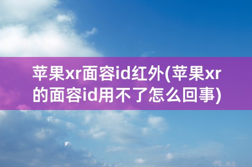 苹果xr面容id红外(苹果xr的面容id用不了怎么回事)