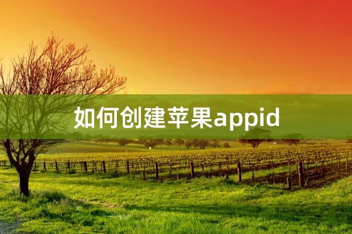 如何创建苹果appid