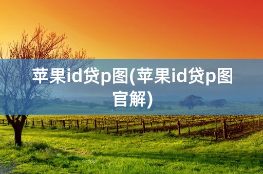 苹果id贷p图(苹果id贷p图官解)