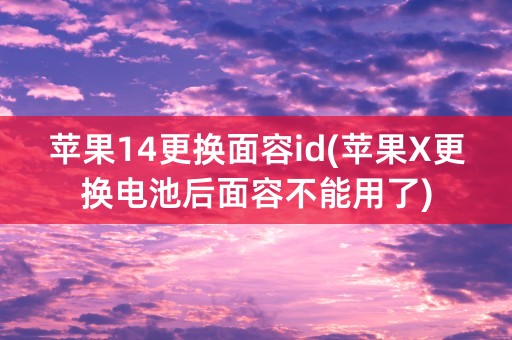 苹果14更换面容id(苹果X更换电池后面容不能用了)