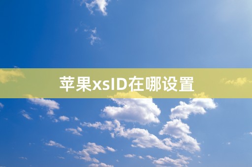 苹果xsID在哪设置