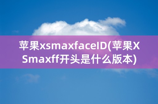 苹果xsmaxfaceID(苹果XSmaxff开头是什么版本)