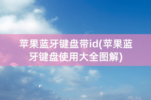 苹果蓝牙键盘带id(苹果蓝牙键盘使用大全图解)